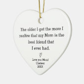 母パーソナライズされた母誕生日母の日 セラミックオーナメント (左)