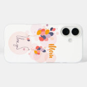 母パーソナライズされた水彩風船iPhone 16ケース Case-Mate iPhoneケース (裏面 (横))