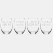 母パーソナライズされた父新郎結婚氏 ステムなしワイングラス (裏面)