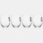 母パーソナライズされた父新郎結婚氏 ステムなしワイングラス (右)