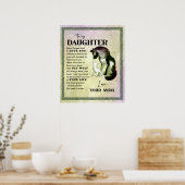 母パーソナライズされた狼の毛布から娘に ポスター (キッチン)