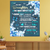 母パーソナライズされた蝶の娘に キャンバスプリント (インサイチュ (リビング))