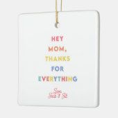 母パーソナライズされた/母のための写真オーナメントギフト セラミックオーナメント (左)