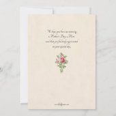 母ビクトリアンと娘の茶パーティー シーズンカード (裏面)