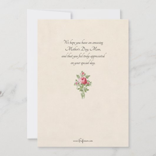 母ビクトリアンと娘の茶パーティー シーズンカード (裏面)