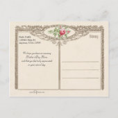 母ビクトリアンと娘の茶パーティー シーズンポストカード (裏面)