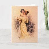 母ビクトリアンと子の母の日のカード カード (正面)