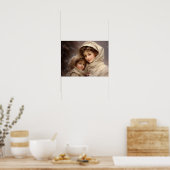 母ビクトリアンと子 ポスター (キッチン)