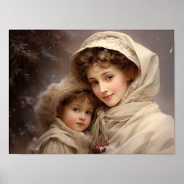 母ビクトリアンと子 ポスター