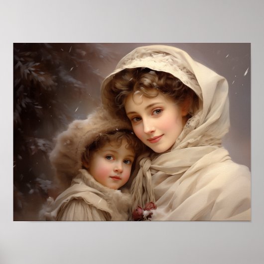 母ビクトリアンと子 ポスター (正面)