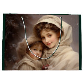 母ビクトリアンと子 ラージペーパーバッグ (裏面)