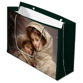 母ビクトリアンと子 ラージペーパーバッグ (正面アングル)