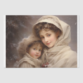母ビクトリアンと子 薄葉紙
