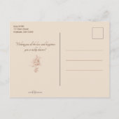 母ビクトリアンと息子が椅子に シーズンポストカード (裏面)