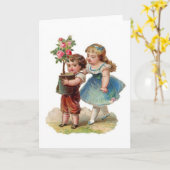 母ビクトリアンの日のグリーティングカード。 カード (黄色い花)