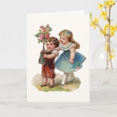 母ビクトリアンの日のグリーティングカード。 カード (黄色い花)