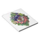 母ビクトリアンの日のパープルパンジーの花束 ノートパッド (アングル)