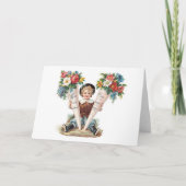 母ビクトリアンの日の挨拶状。 カード (正面)