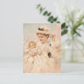 母ビクトリアン母の日記付き母 ポストカード (スタンド正面)