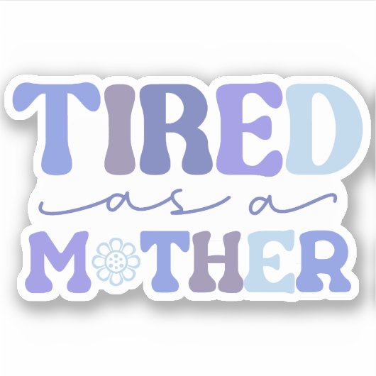 母ビニールのシールとして疲れた青と紫 シール (正面)