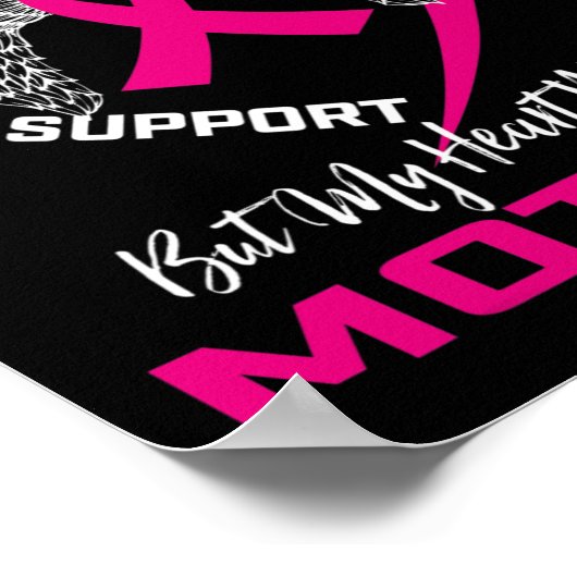 母ピンクの乳がん認識の記憶の中でメモリアル ポスター (角)