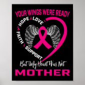 母ピンクの乳がん認識の記憶の中でメモリアル ポスター (正面)