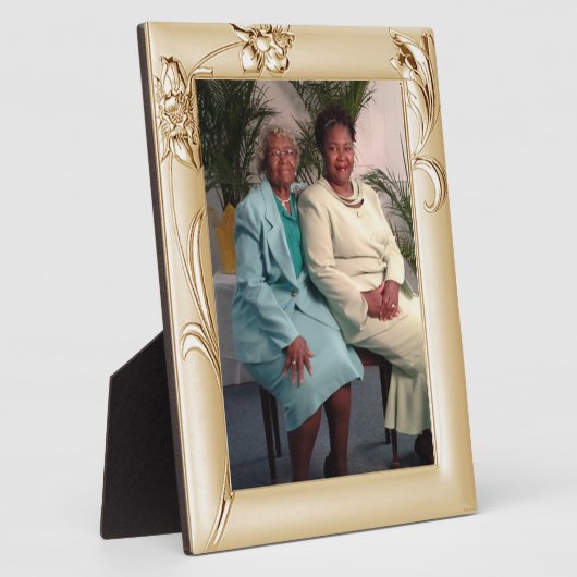 母ファンシーの日の銅花枠フェイク額 フォトプラーク (側面)