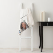 母フォトコラージュ家族の白 シェルパブランケット (インサイチュ)