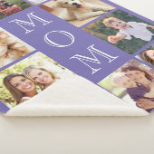 母フォトコラージュ紫 シェルパブランケット (3/4)