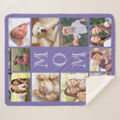 母フォトコラージュ紫 シェルパブランケット (正面(横))