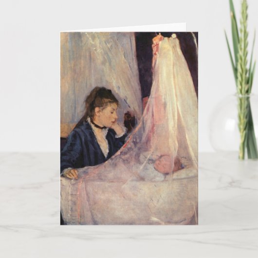 母フランスのがバッシネットを見て カード (正面)