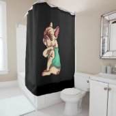 母フランスののタトゥー好きの贈り物好きのブルドッグ シャワーカーテン (インサイチュ)