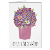 母フランスのの日ピンクの花束 (正面)