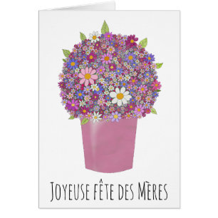 母フランスのの日ピンクの花束