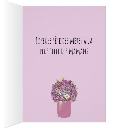 母フランスのの日ピンクの花束 (内側 (右))