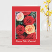 母フランスの日バラカード カード (黄色い花)