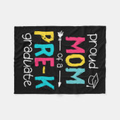 母プレクプリスクール家族マッチング卒業生 フリースブランケット (正面(横))