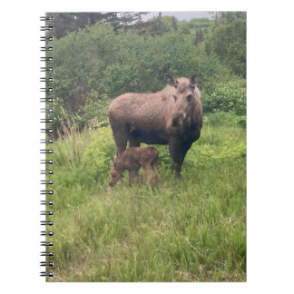 母ヘラジカと子ヘラジカ ノートブック