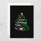 母ベビーナースクリスマスクルーナース分隊クリスマス 招待状 (正面/裏面)