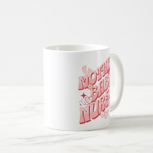 母ベビーナースポストパルタムグルーヴィーママ看護 コーヒーマグカップ (正面右)