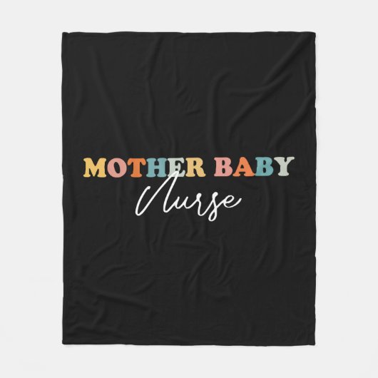 母ベビーナース – 誇気にらしげにママと フリースブランケット (正面)