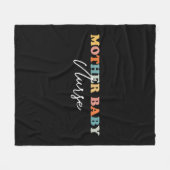 母ベビーナース – 誇気にらしげにママと フリースブランケット (正面(横))