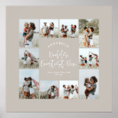 母ベージュエレガントモダン写真ミニマルコラージュ ポスター (正面)