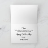 母ペット写真おもしろい母の日かわいい犬の母 カード (内部)