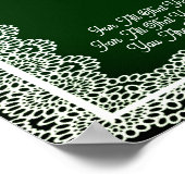 母マイヒーローホワイトローズパーソナライズされた花 ポスター (角)