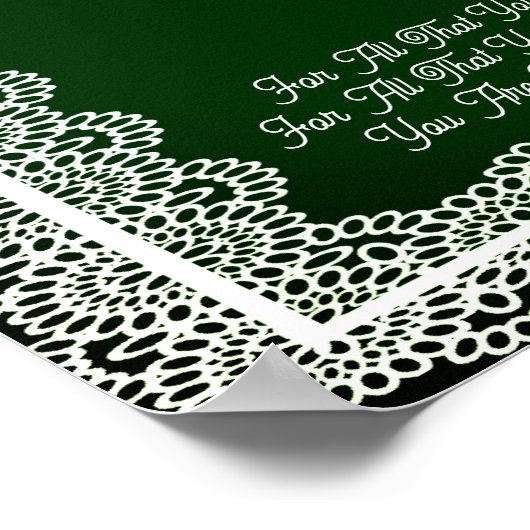 母マイヒーローホワイトローズパーソナライズされた花 ポスター (角)