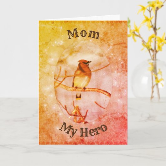 母マイヒーローワクウィングアートマザーズデイカード カード (黄色い花)