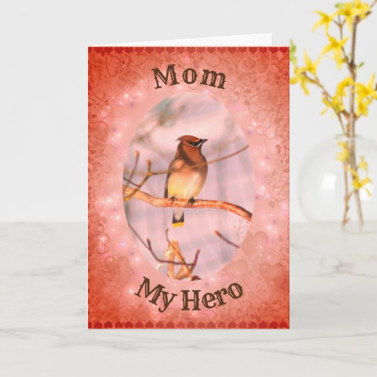 母マイヒーローワグバード誕生日カード カード (黄色い花)