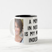 母マグモダンママはBFFコーヒーマグが大好き ツートーンマグカップ (正面左)