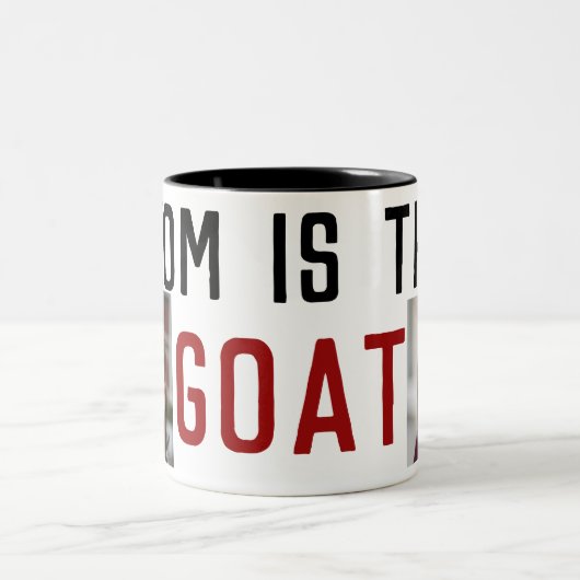 母マグモダンママ最高のマ母ヤギコーヒーマグ ツートーンマグカップ (中央)